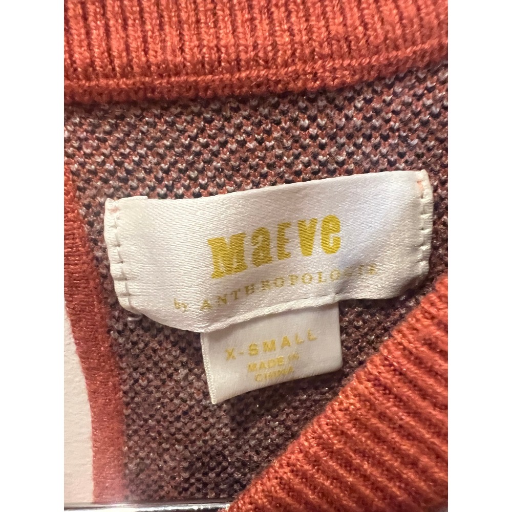 Maeve Rust Floral Crewneck Sweater with Black & White Flowers - Picture 2 of 3